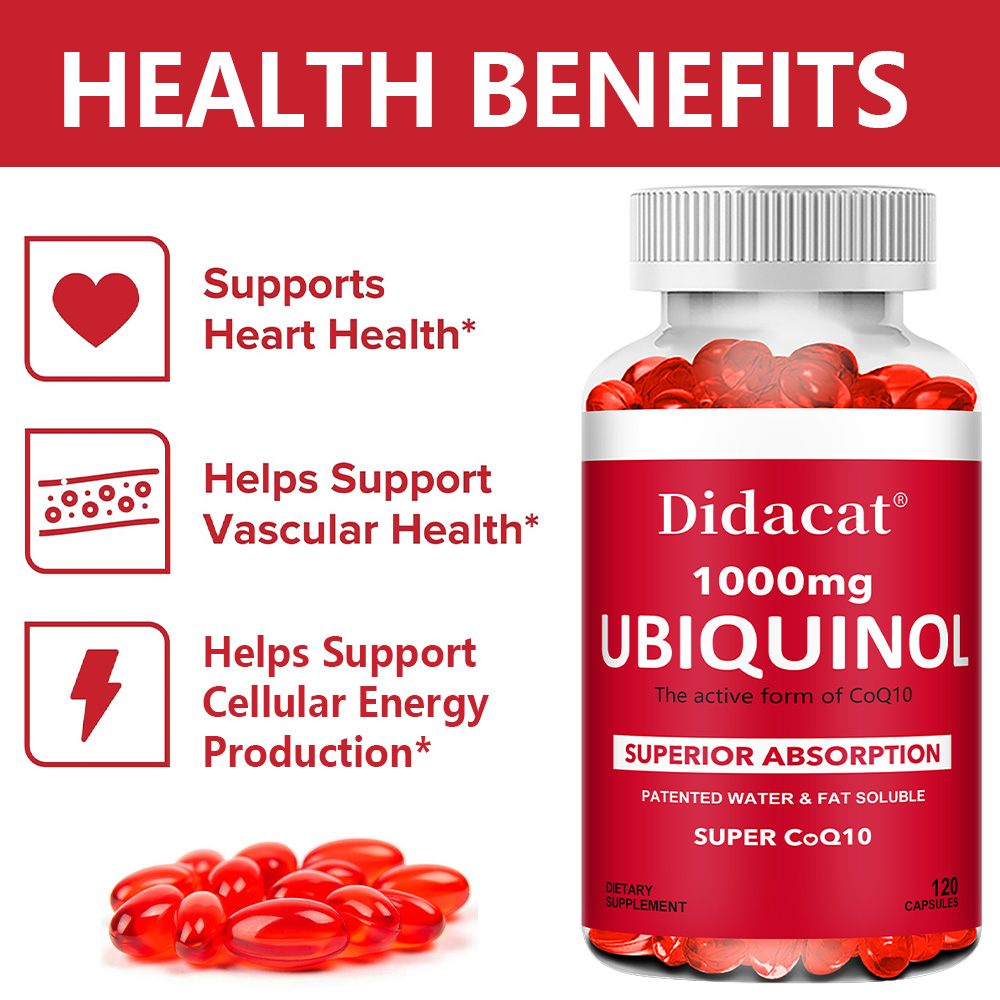 ユビキノールCoQ10植物性ソフトジェル1000mg、天然抗 - Coq10 Ubiquinol Softgel のレビューと価格