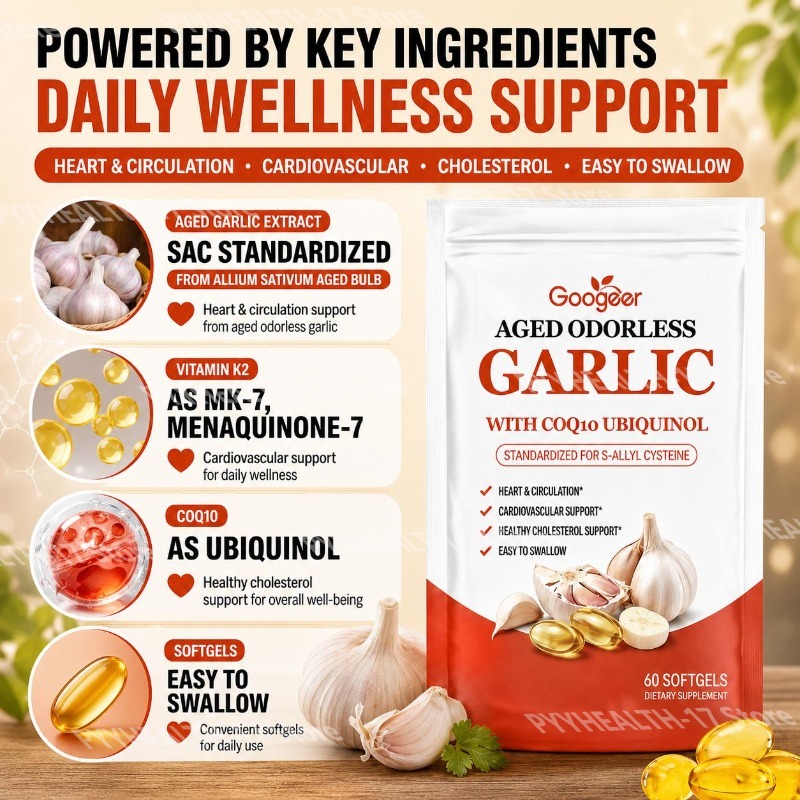 グーガー エイジド オドレス ガーリック ソフトジェル（コエ - Coq10 Ubiquinol Softgel のレビューと価格