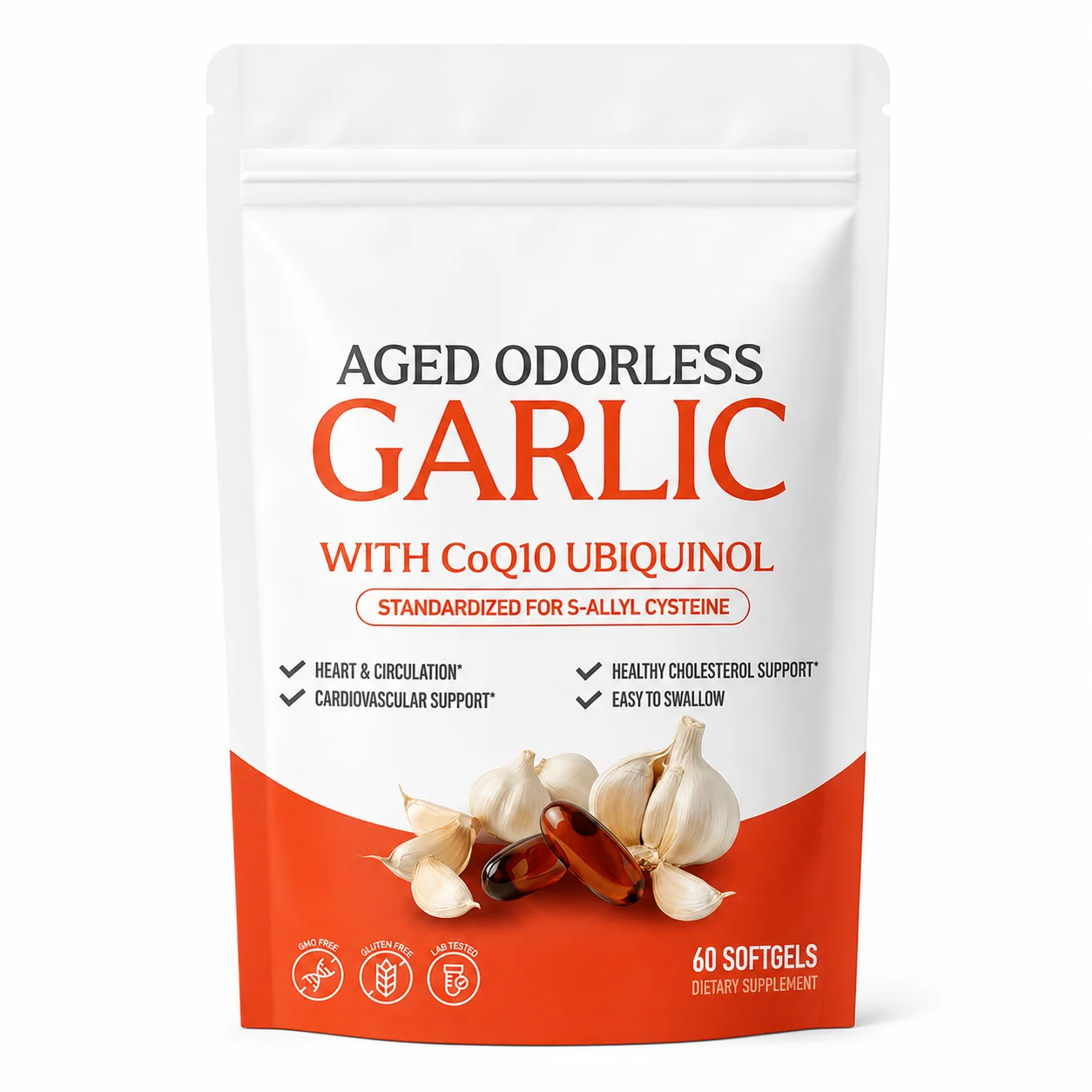 無臭の熟成ニンニクエキス配合ソフトジェルカプセル 600mg - Coq10 Ubiquinol Softgel のレビューと価格